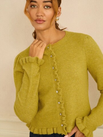 love & roses Πλεκτή ζακέτα σε πράσινο