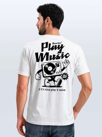 Neverless Shirt 'play music' in White