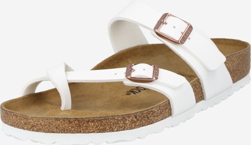 BIRKENSTOCK Zehentrenner 'Mayari' in Weiß: Vorderseite