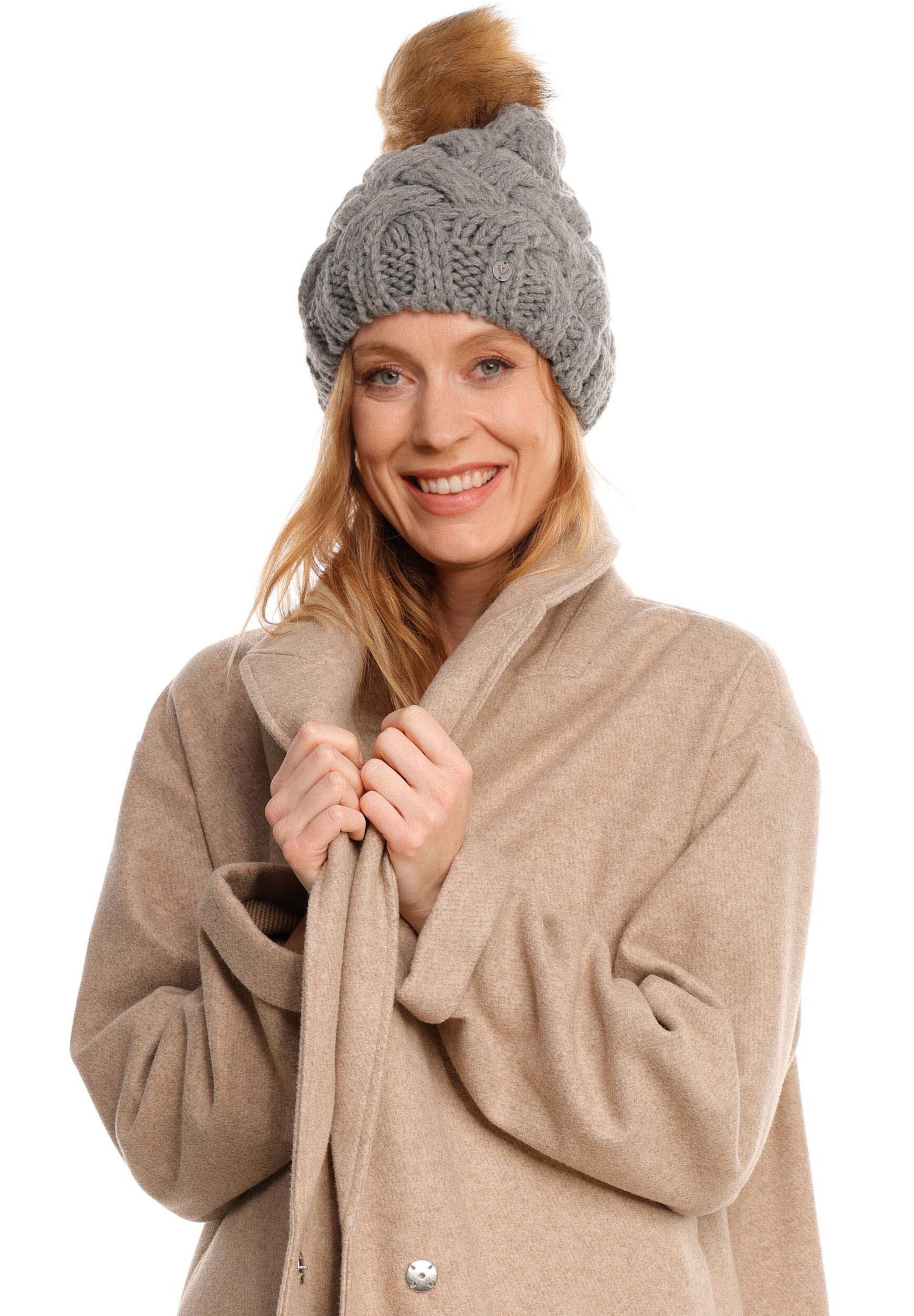 FRAAS Beanie in Grey: front