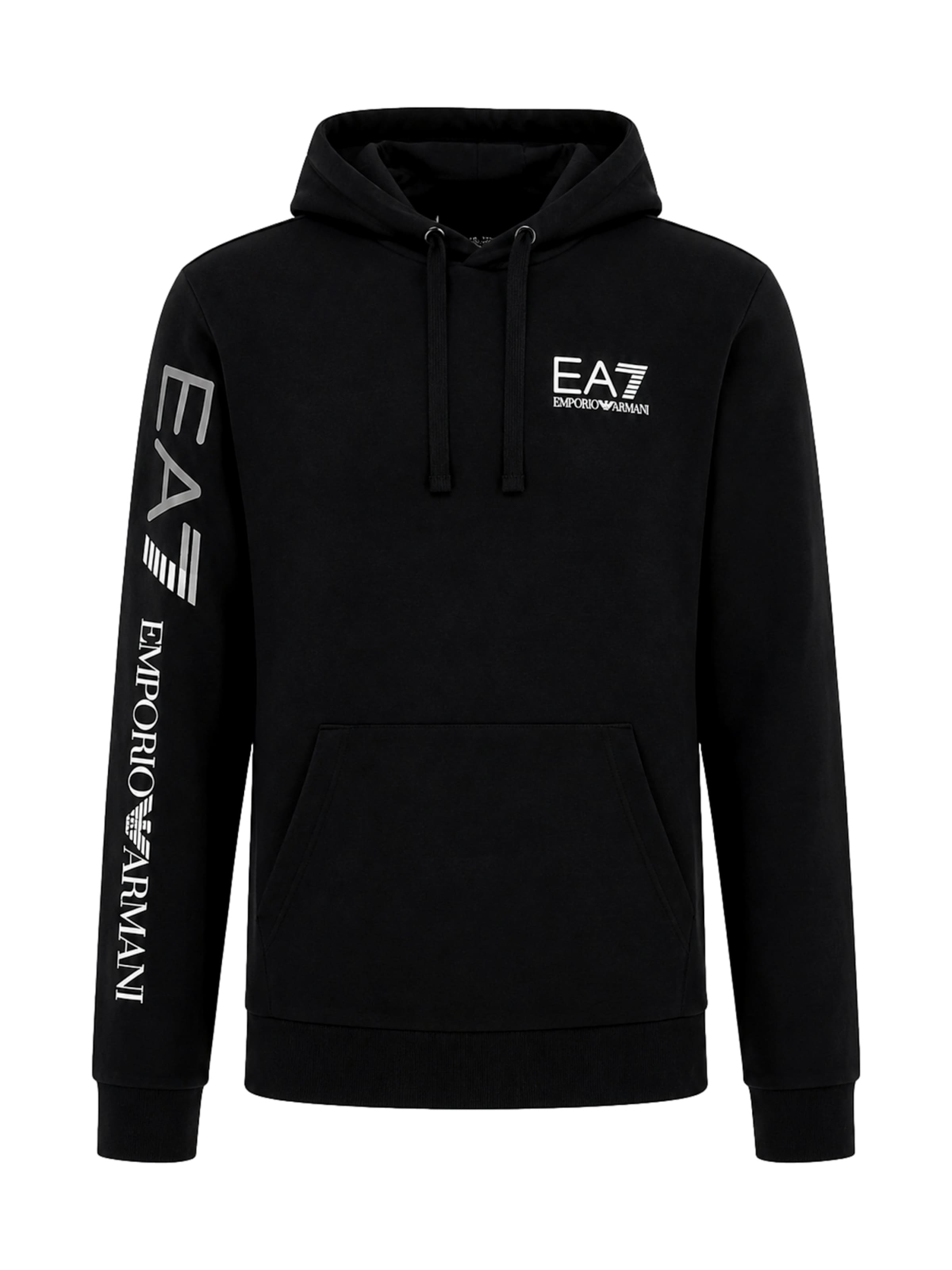 Felpa di EA7 Emporio Armani in nero: frontale
