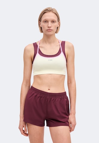 ICANIWILL Bustier Sport bh 'Mirage' in Geel: voorkant