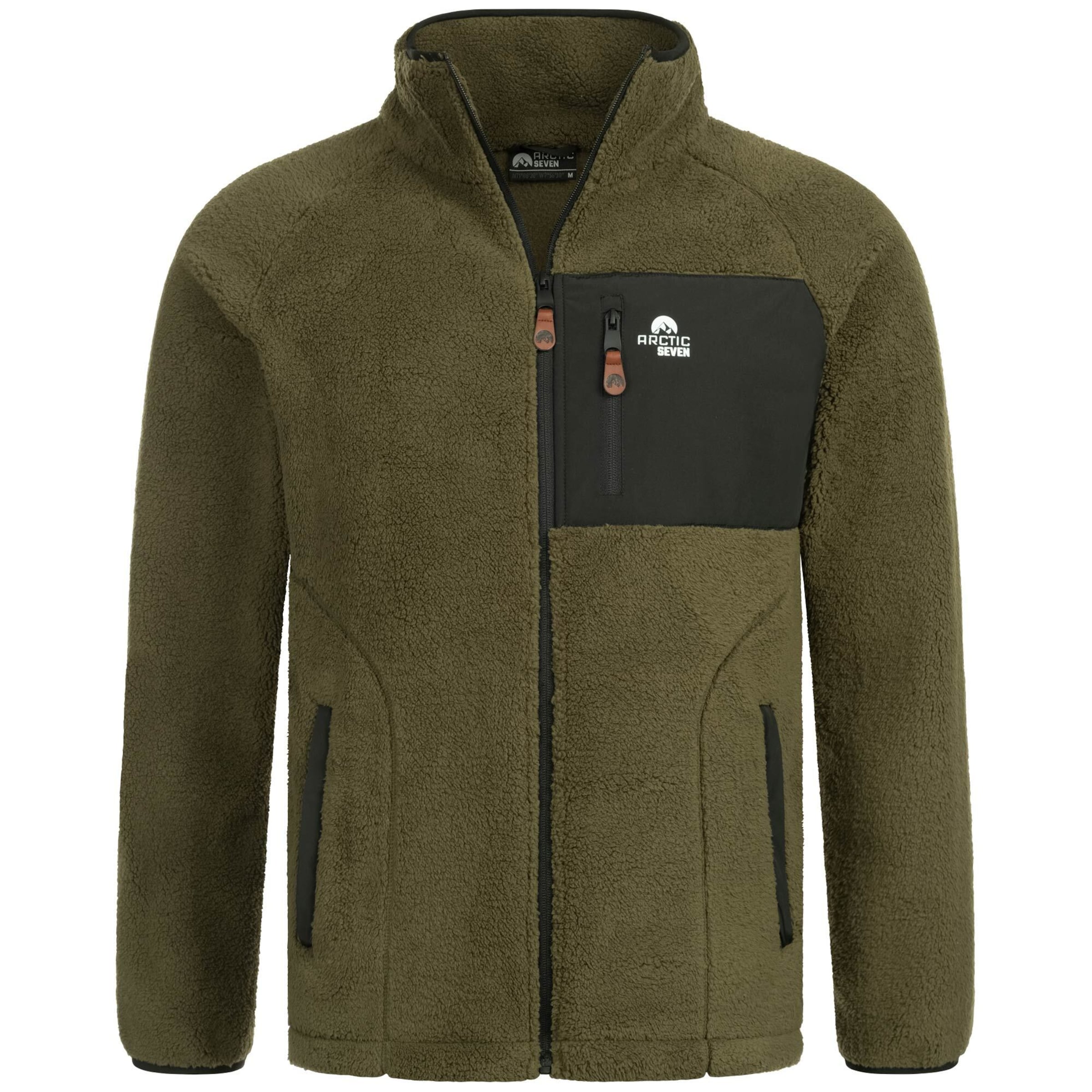 Arctic Seven Athletic fleece jacket '415' in Green: front