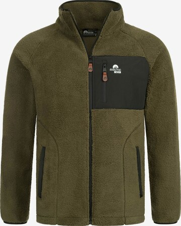 Arctic Seven Funktionele fleece-jas '415' in Groen: voorkant