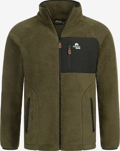 Arctic Seven Funktionele fleece-jas '415' in de kleur Olijfgroen / Zwart / Wit, Productweergave