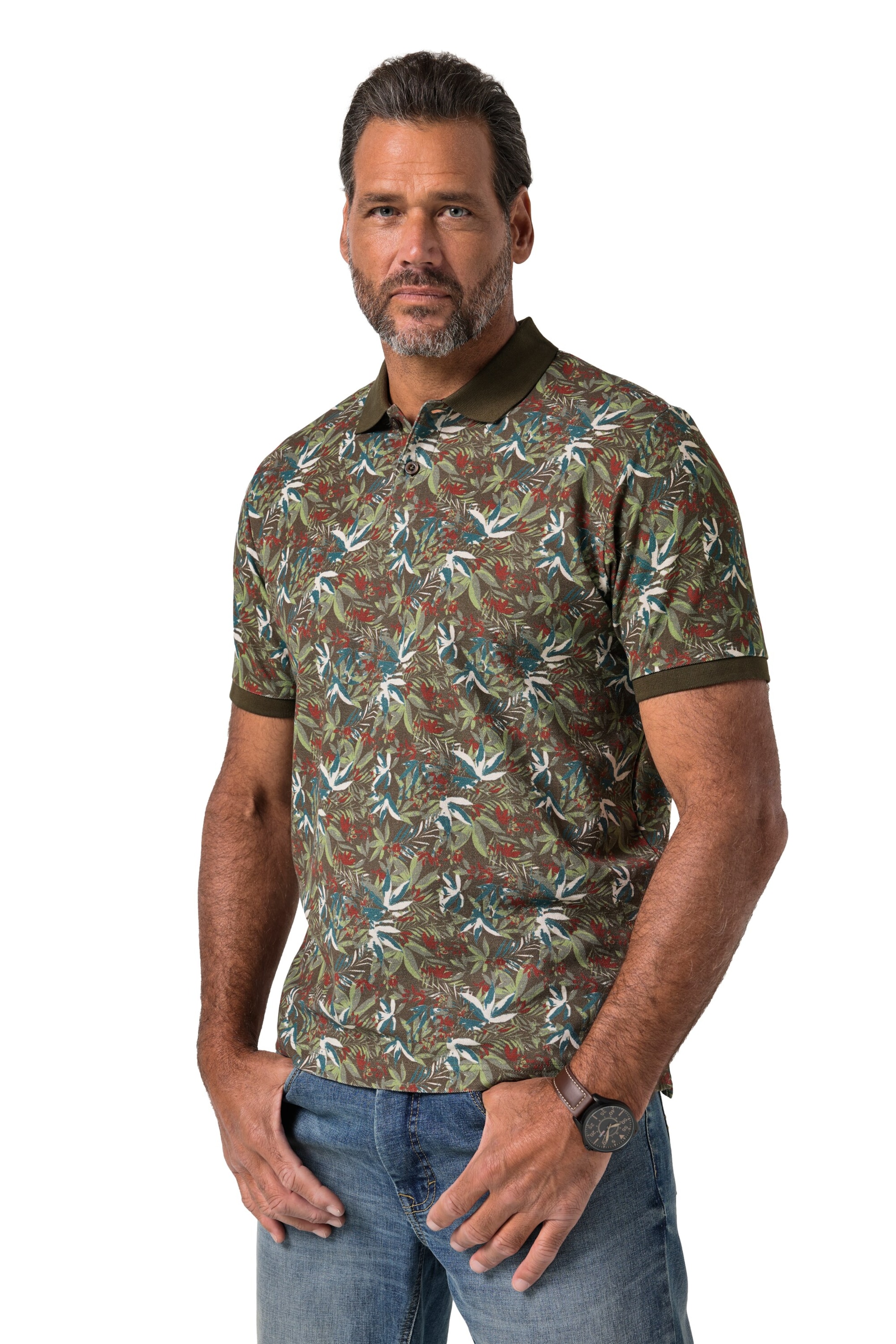 JP1880 Shirt in Braun: Vorderseite