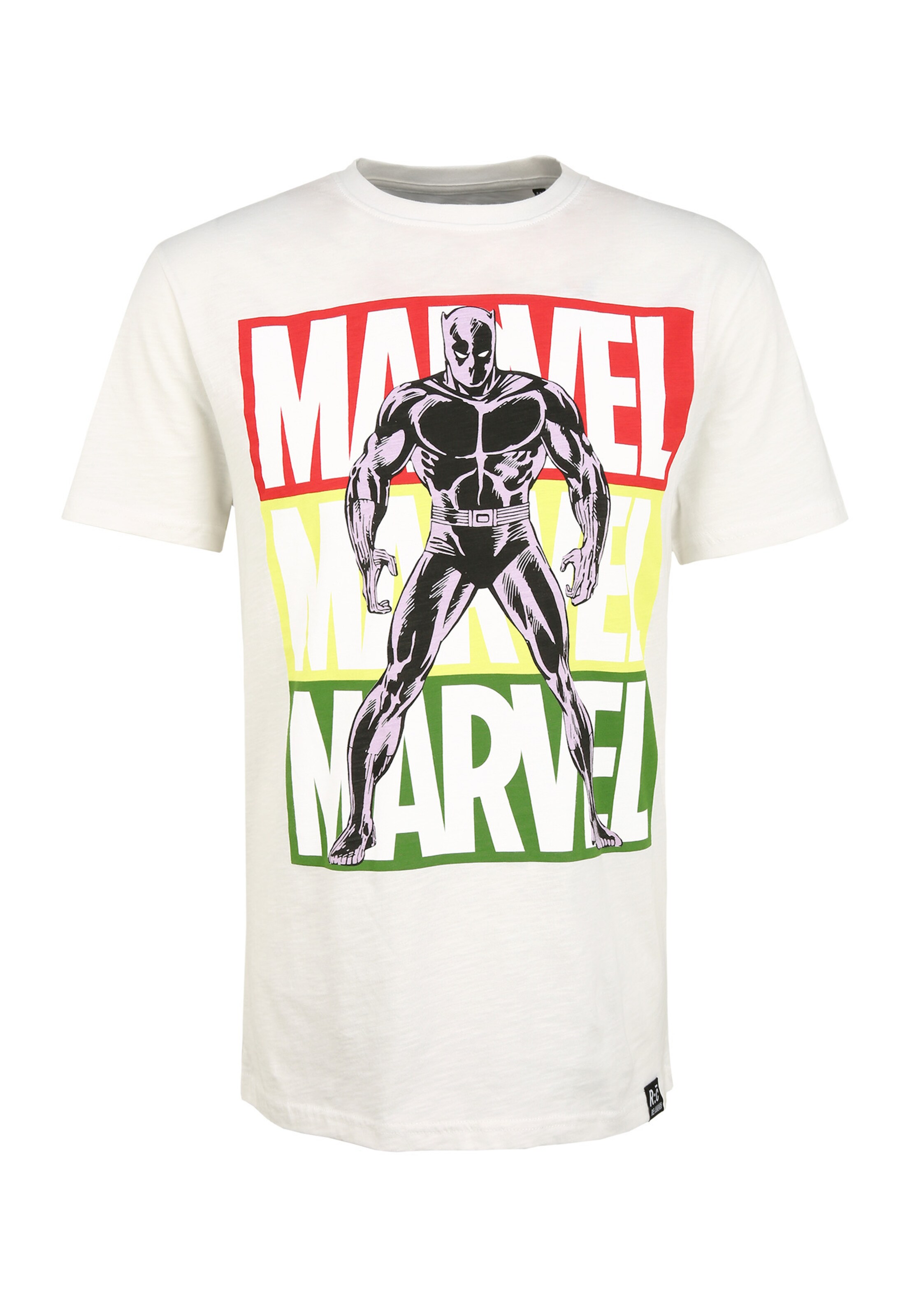 Recovered T-Shirt 'Marvel Black Panther' in Beige: Vorderseite