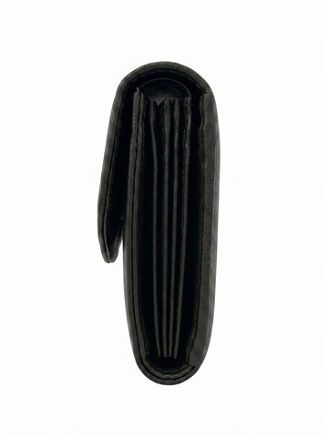 Portamonete 'Portafoglio donna vera pelle Gianmarco Venturi bottone zip' di GianMarco Venturi in nero