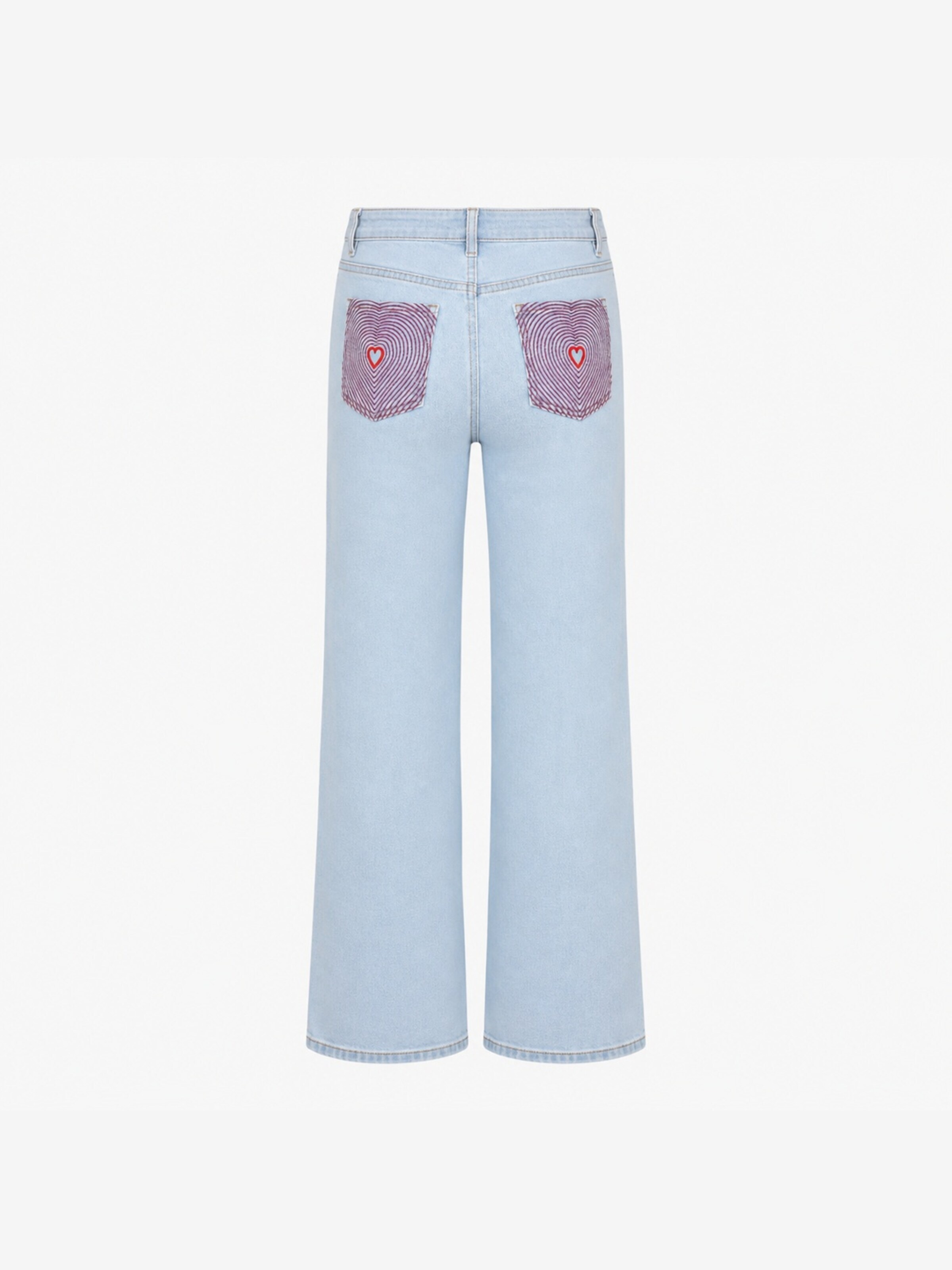 Wide leg Jeans 'UNICORN Women's Light Blue Wide Leg Jeans with Heart Detail Back Pockets xs s m l xl' di UNICORN in blu