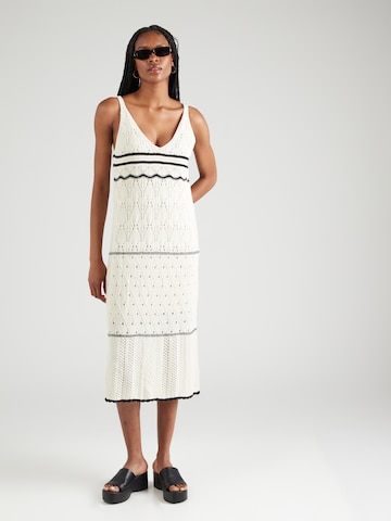 Happiness İstanbul Kleid in Beige: Vorderseite