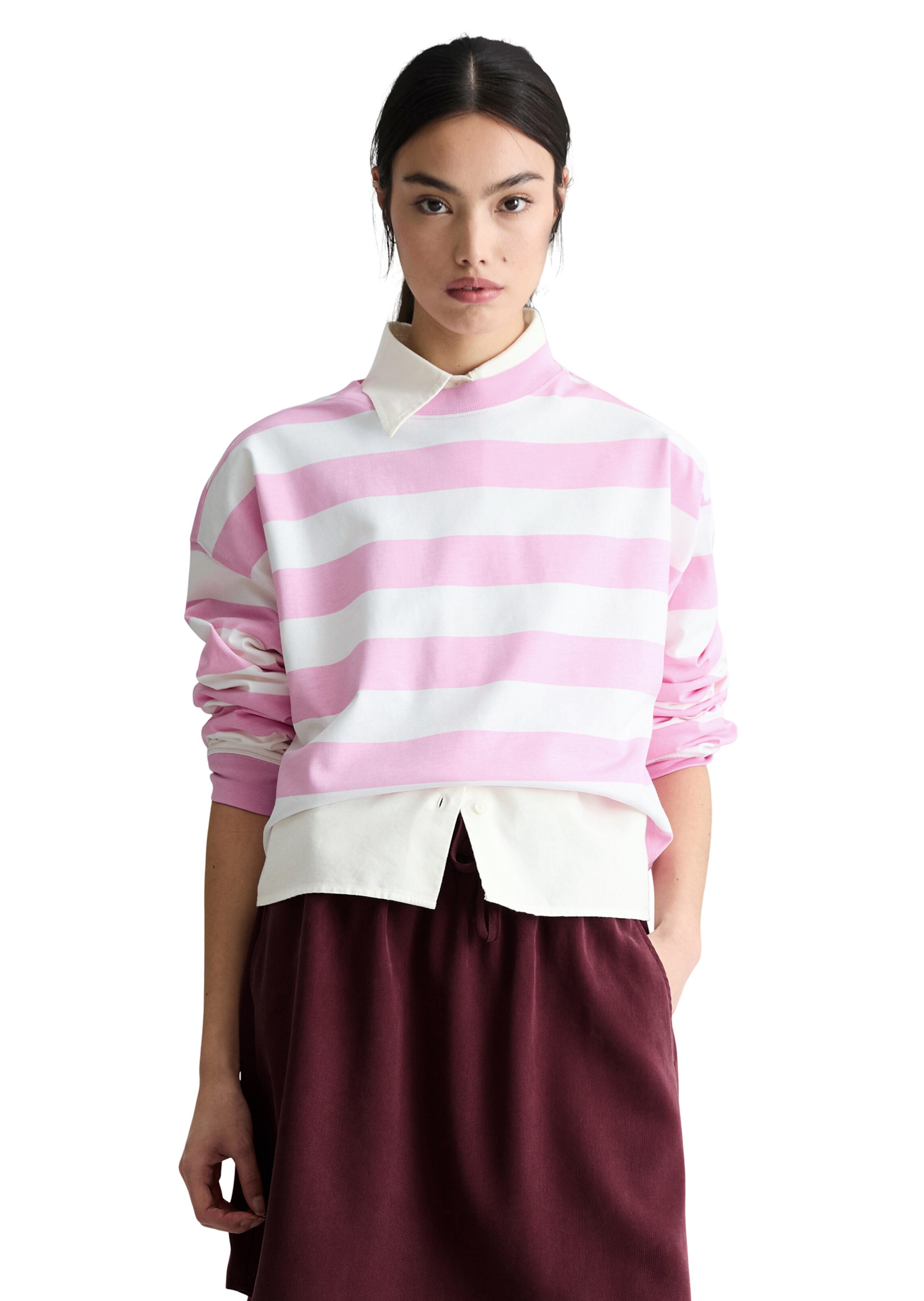 Marc O'Polo DENIM Sweatshirt in Pink: Vorderseite