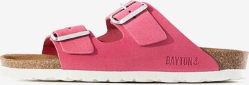 Bayton Mules 'Vegan' in Pink: front