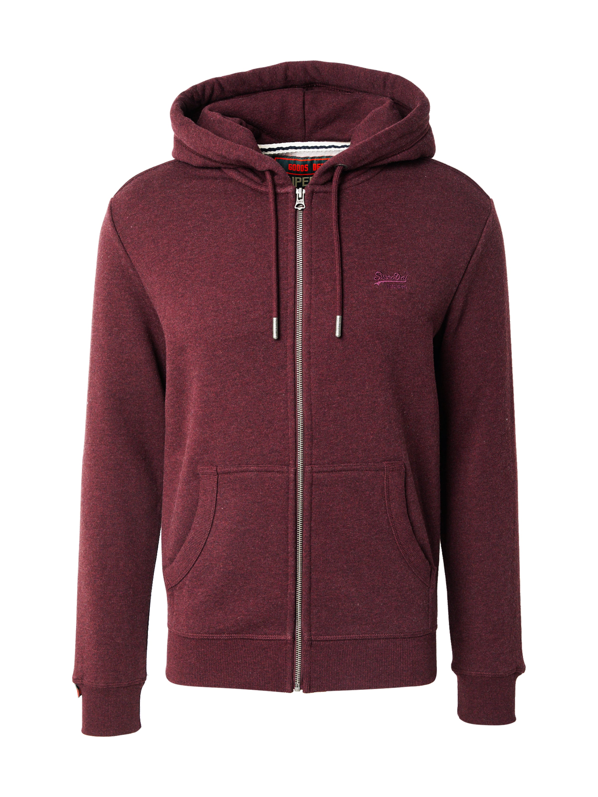 Giacca di felpa 'Essential' di Superdry in rosso: frontale