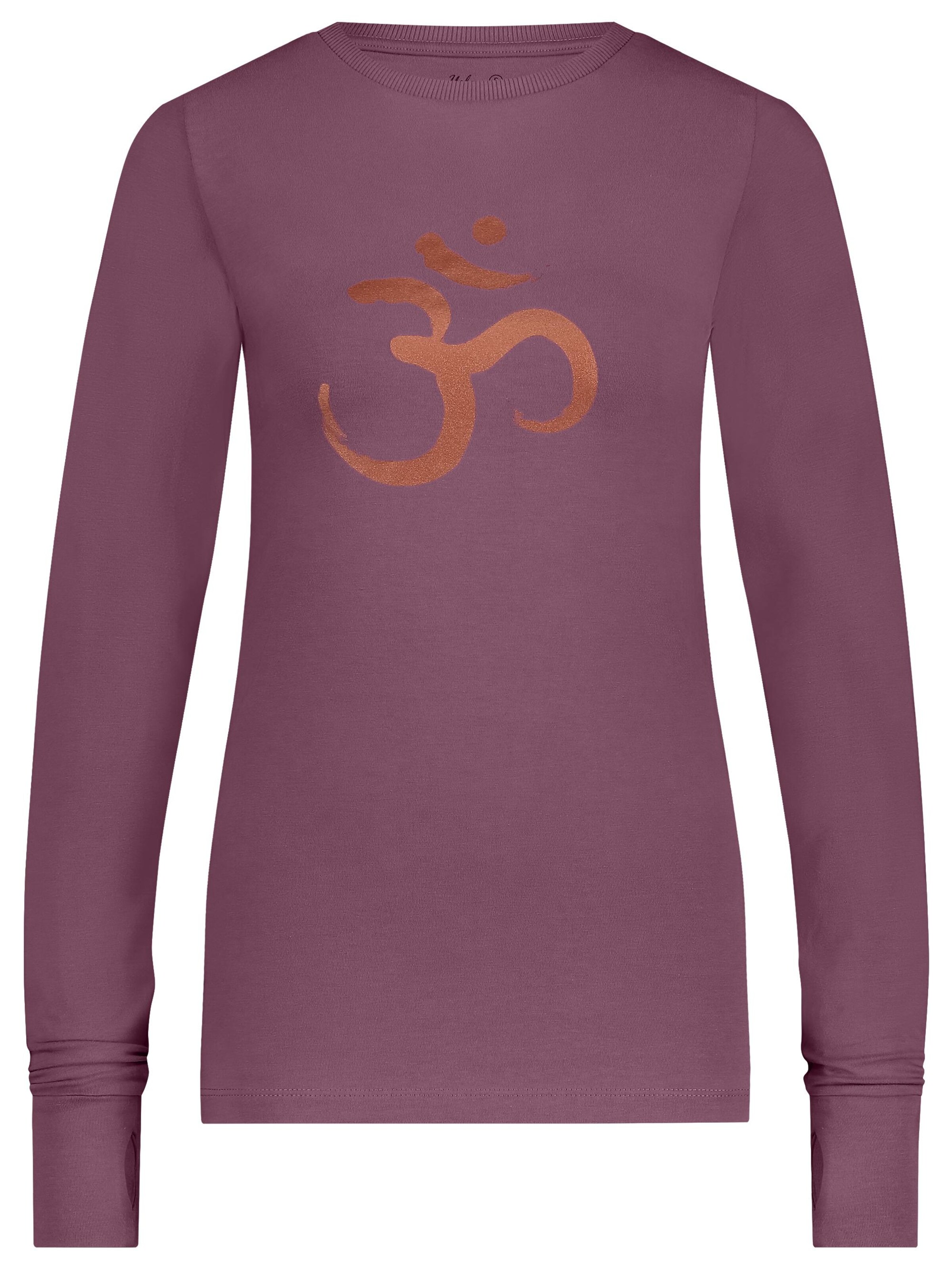 Urban Goddess Yoga & Activewear Sporttop 'Karuna OM Yoga & Pilates'‌‌‌‌‌ in Lila: Vorderseite