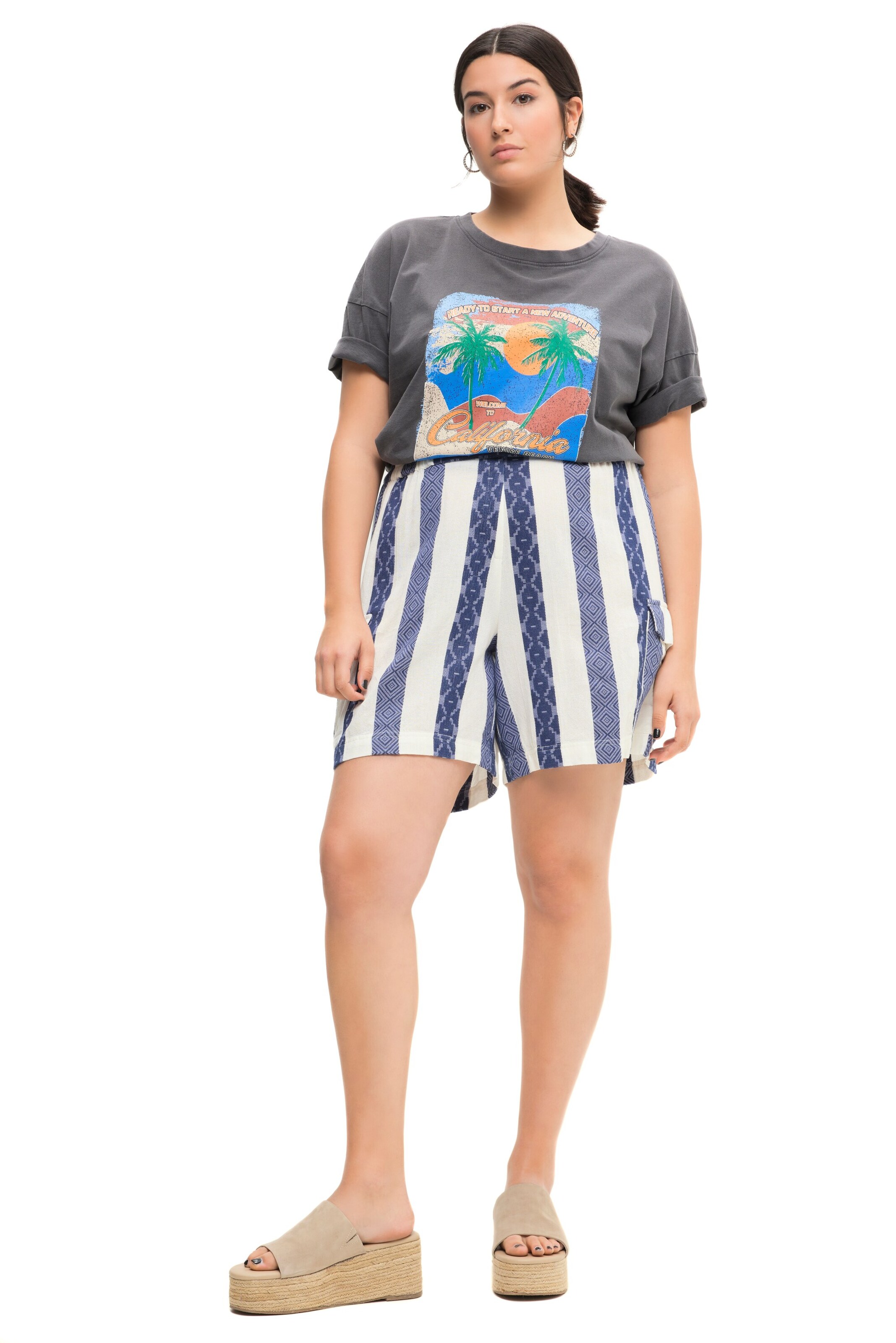 Studio Untold Loosefit Cargobroek in Blauw