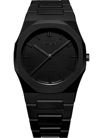 D1 Milano Analoguhr in Schwarz: Vorderseite