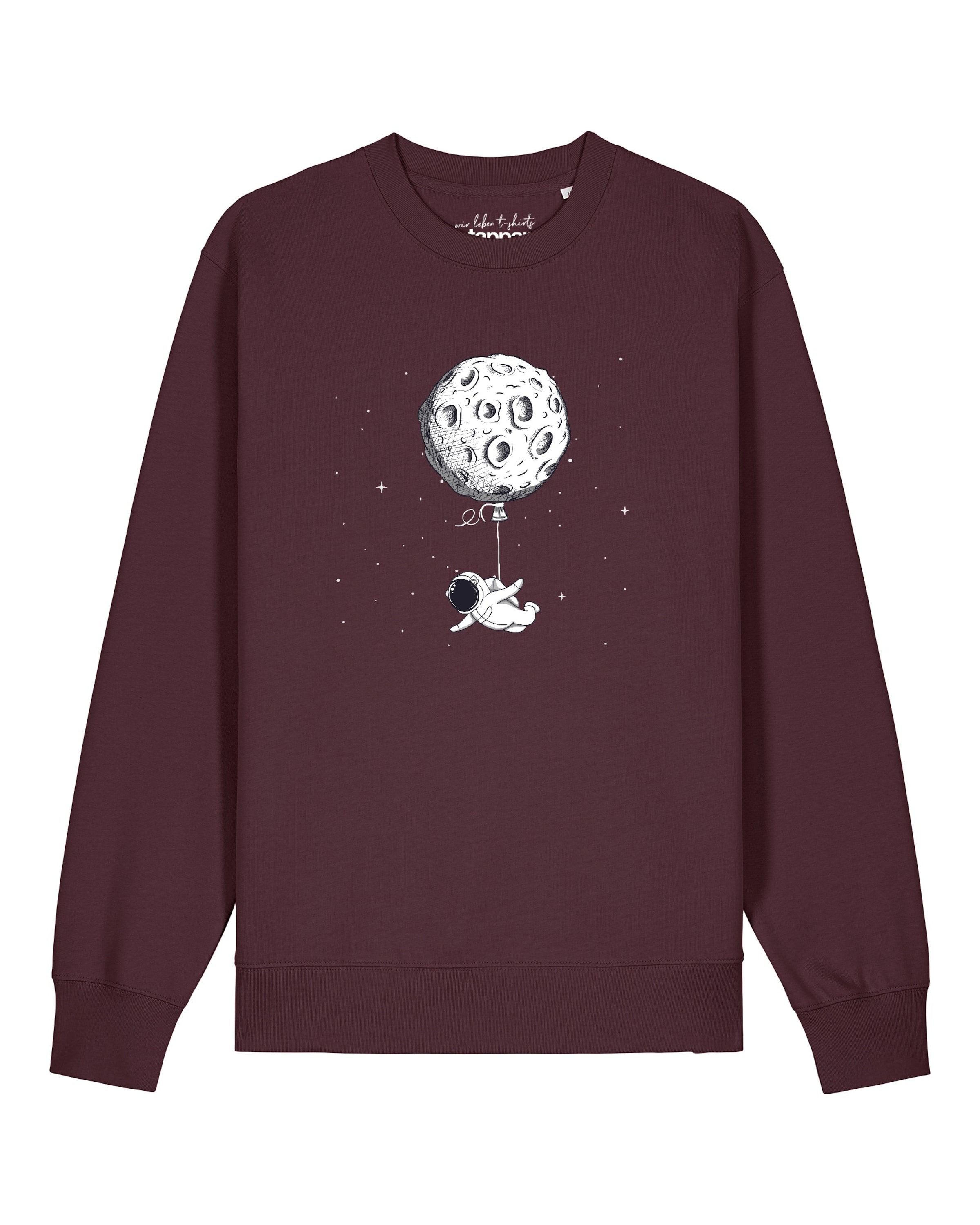 Watapparel Sweatshirt 'Funny Spaceman' in Rood: voorkant