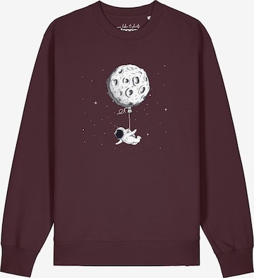 Watapparel Sweatshirt 'Funny Spaceman' in Rood: voorkant