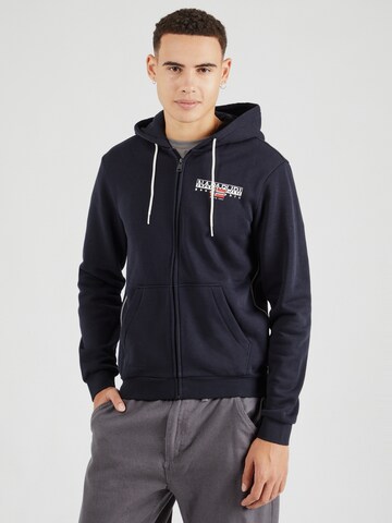 NAPAPIJRI Zip-Up Hoodie 'B-AYLMER' in Black: front