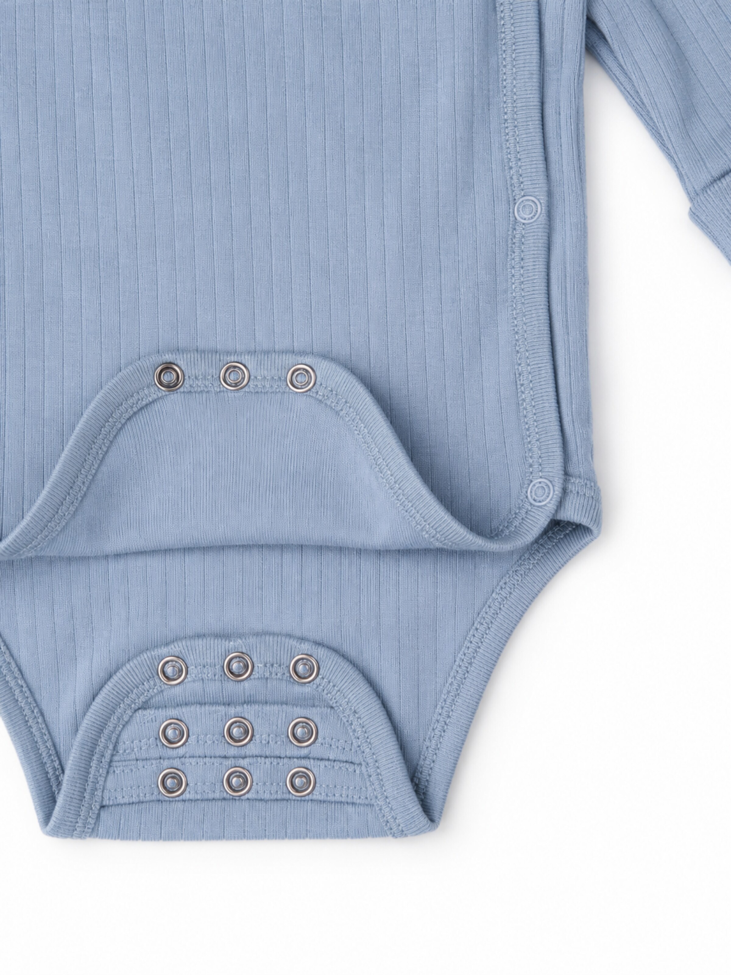 BergBiber Strampler/Body 'Wickel Body Niko (mitwachsend)'‌‌‌‌‌‌‌ in Blau