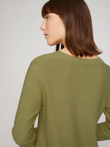 TOM TAILOR Sweater in Green