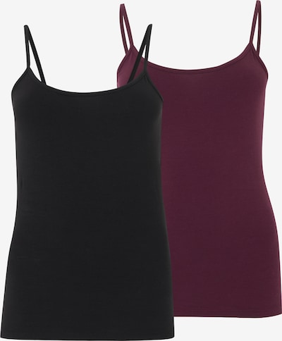 Palaidinė be rankovių 'ONLLOVE' iš ONLY, spalva – uogų spalva / juoda, Prekių apžvalga