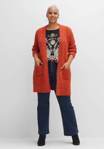 SHEEGO Knit Cardigan in Orange