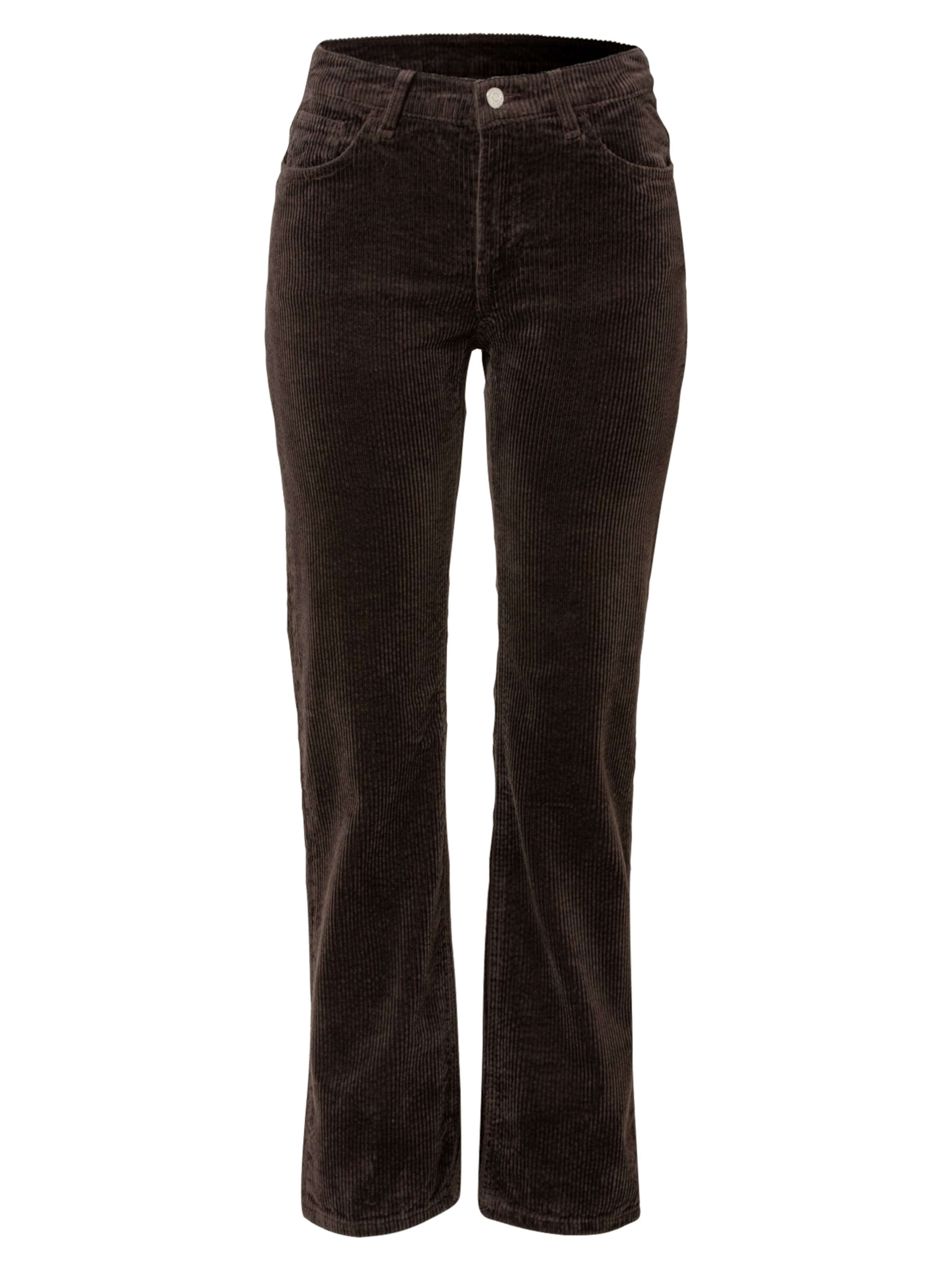 WEEKDAY tavaline Püksid 'Pin', värv pruun: eest vaates