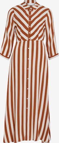 VILA - Vestido camisero 'VIAya Paya' en marrón: frente