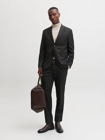 JACK & JONES Slimfit Bandplooibroek 'MARTIN' in Zwart