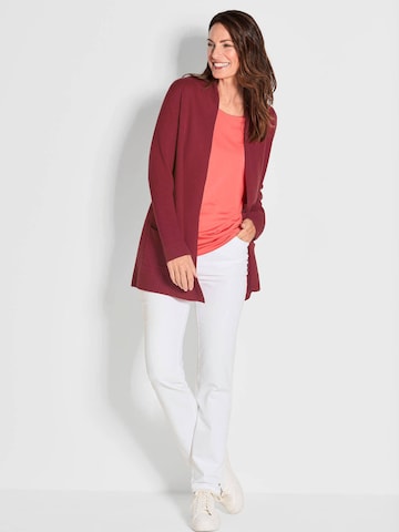 Goldner Gebreid vest in Rood