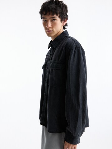 Pull&Bear Comfort Fit Hemd in Grau