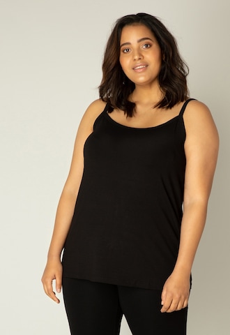 BASE LEVEL CURVY Top 'Alexa' in Schwarz: predná strana