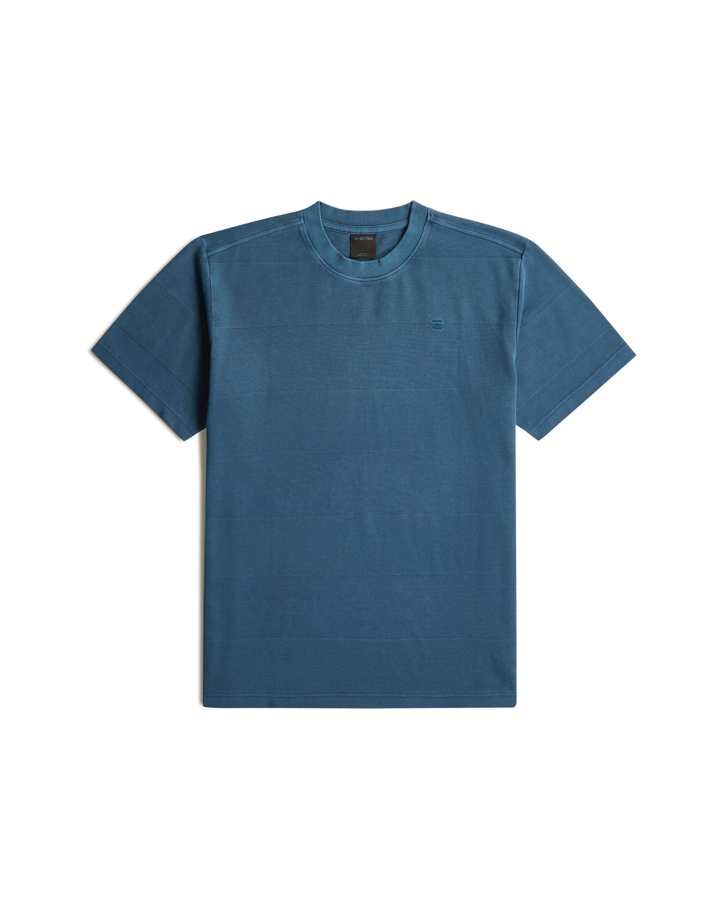 G-STAR T-Shirt - 'Washed Jacquard T-Shirt' in Blau: Vorderseite