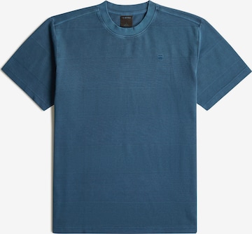 G-STAR T-Shirt - 'Washed Jacquard T-Shirt' in Blau: Vorderseite