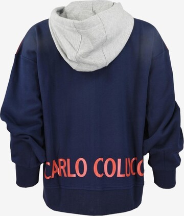 Carlo Colucci Zip-Up Hoodie 'Carla' in Blue