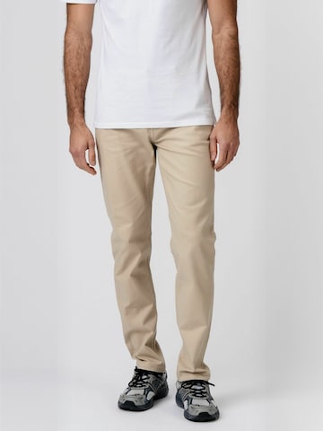 TEESHOPPEN - regular Pantalón ' Structure ' en beige: frente
