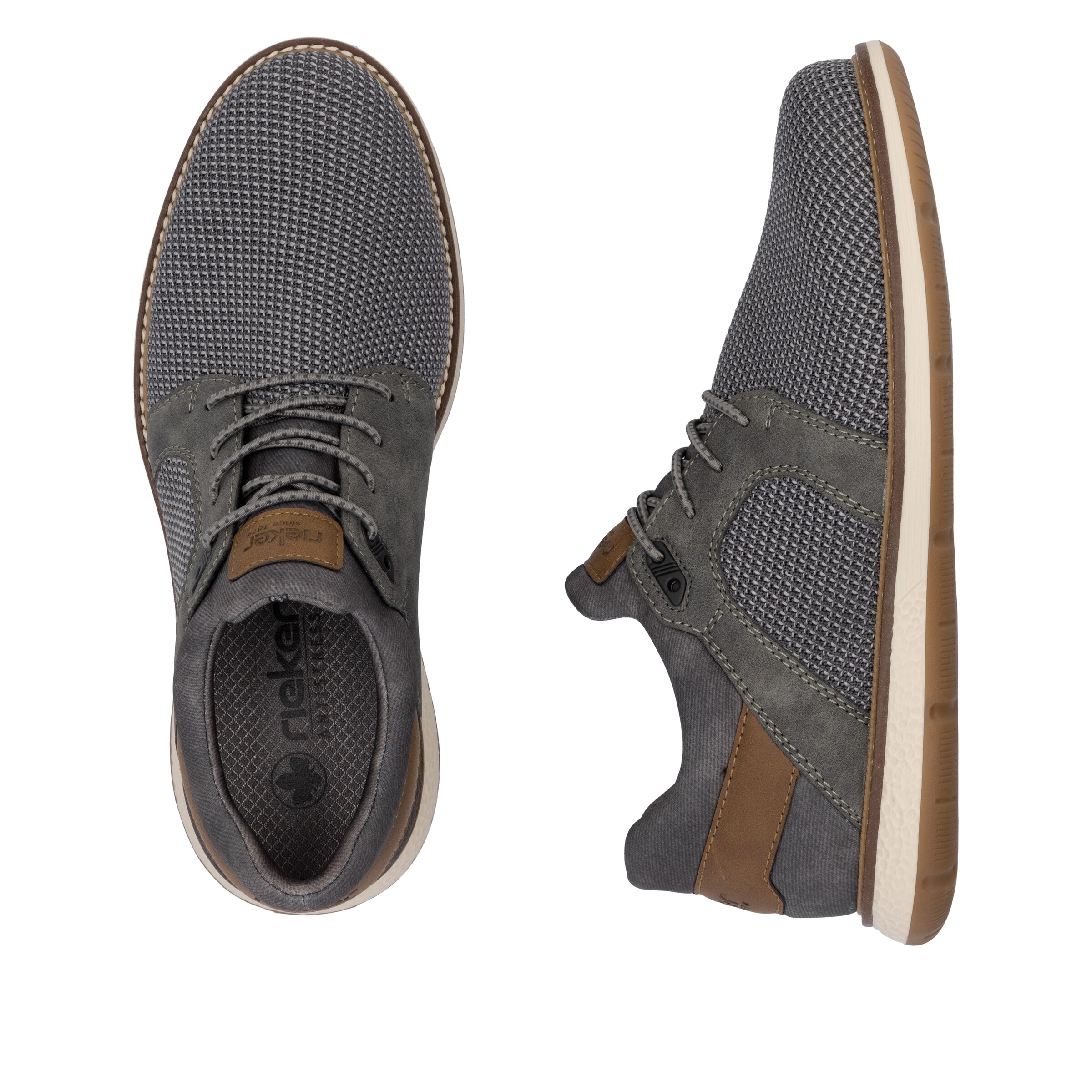 Rieker Schnürschuh in Grau