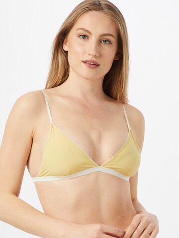 Samsøe Samsøe Triangle Bikini Top 'Yella' in Yellow: front