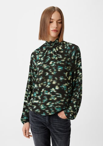 comma casual identity Blouse in Zwart: voorkant