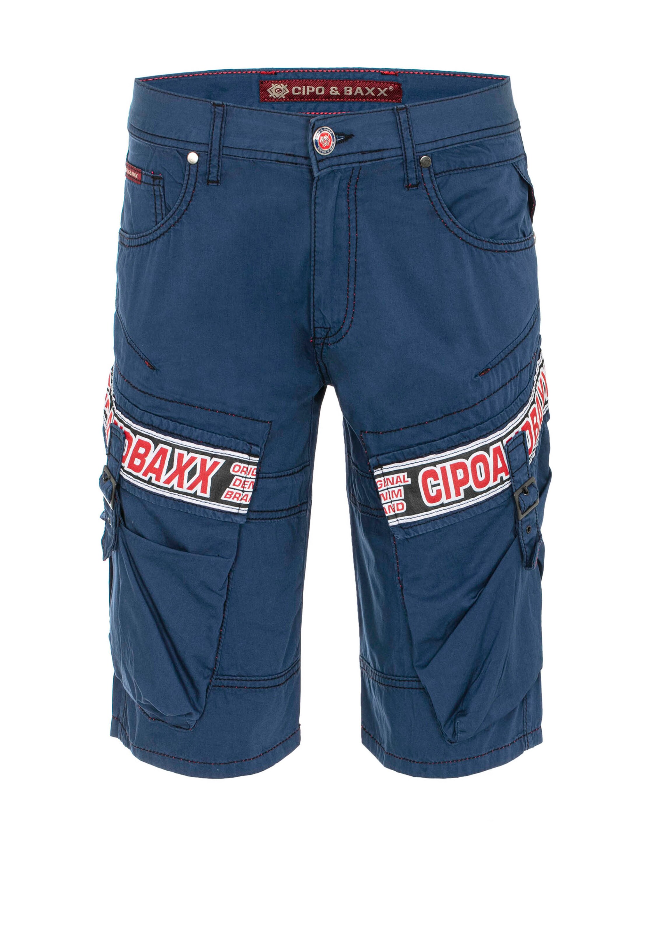 CIPO & BAXX Regular Broek in Blauw: voorkant