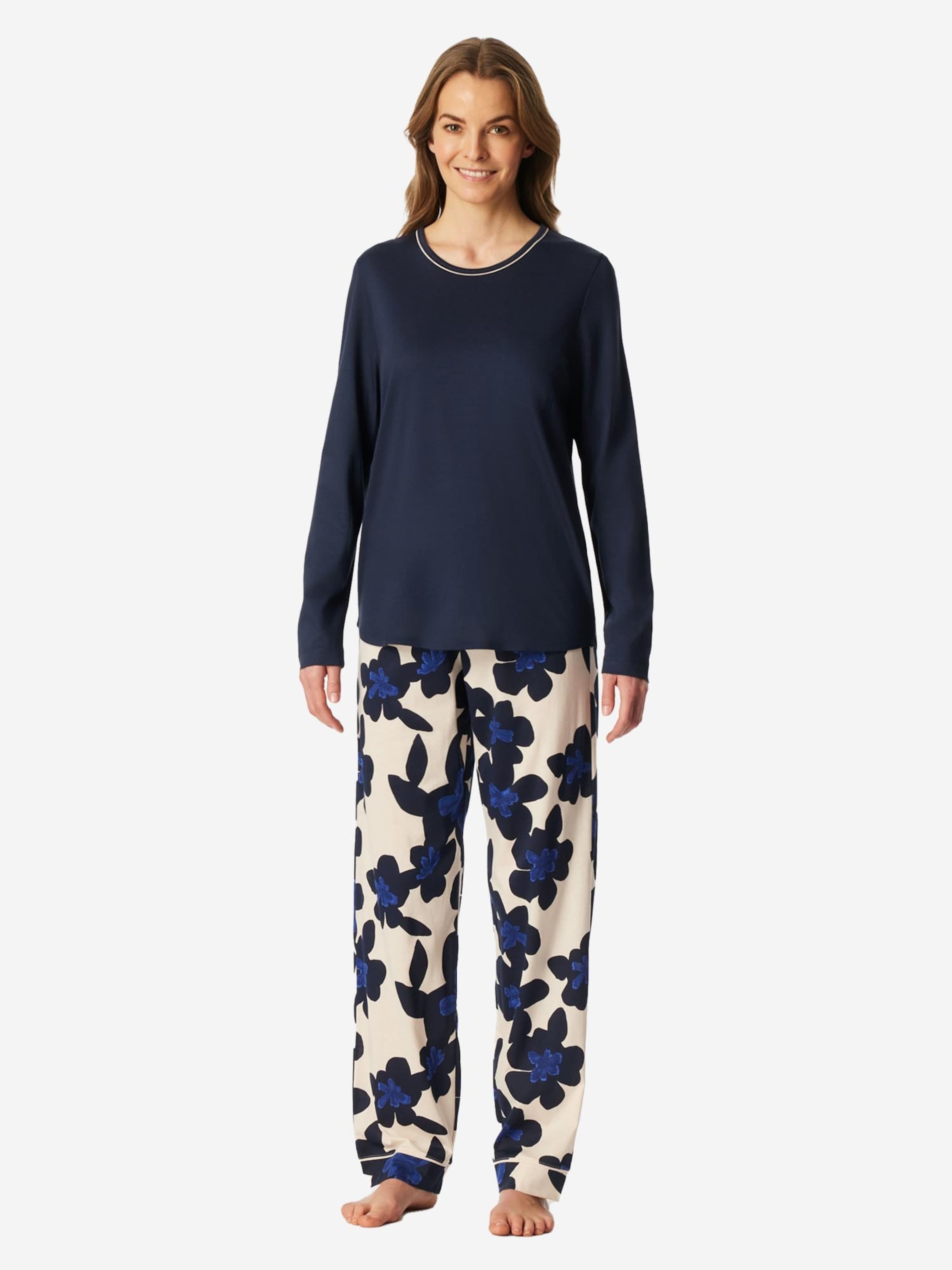 SCHIESSER - Pijama 'Comfort Nightwear' en azul: frente
