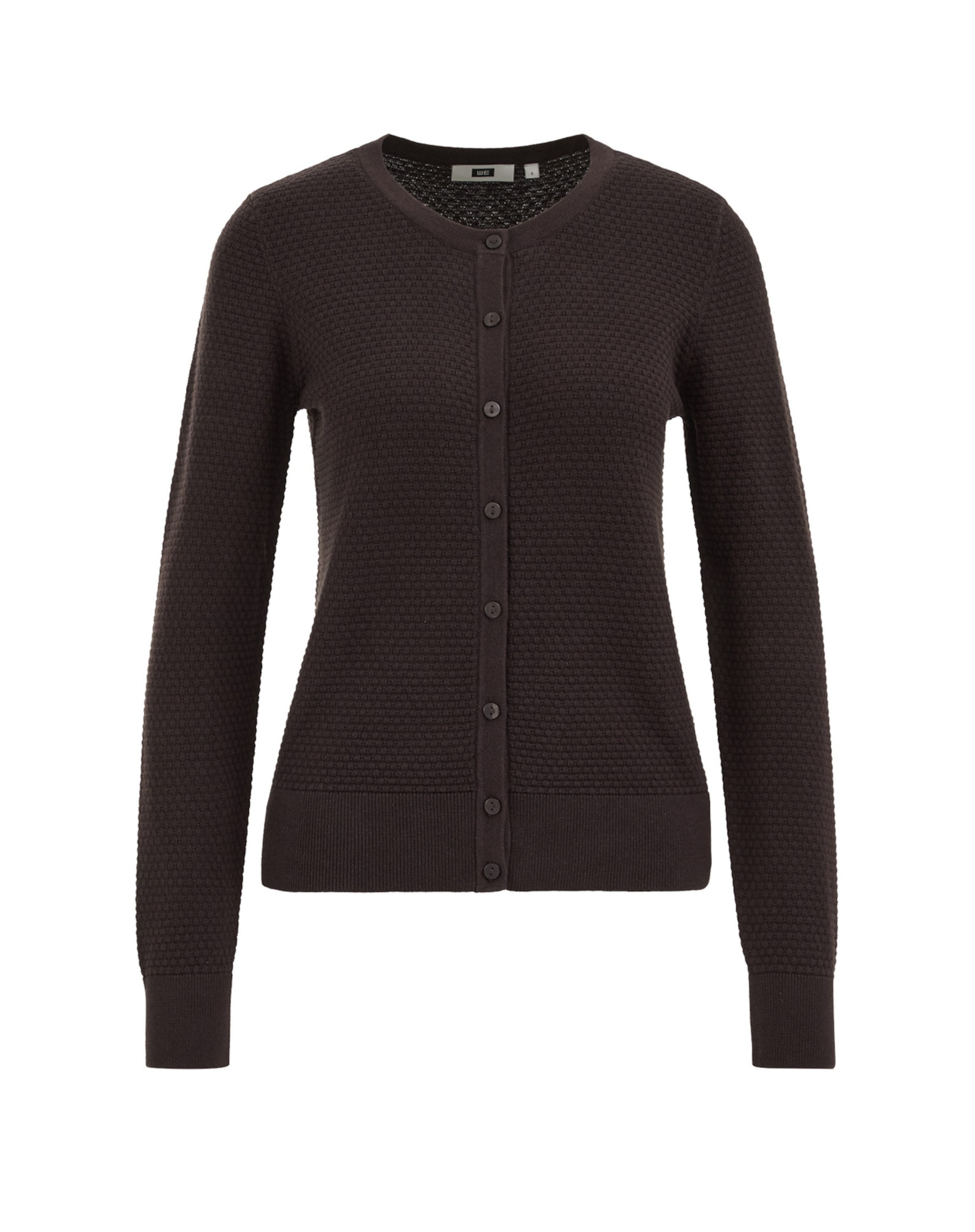 WE Fashion Strickjacke in Braun: Vorderseite