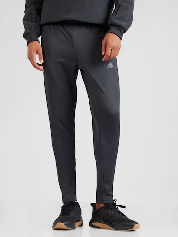 Coupe slim Pantalon de sport 'Tiro' ADIDAS SPORTSWEAR en gris : devant