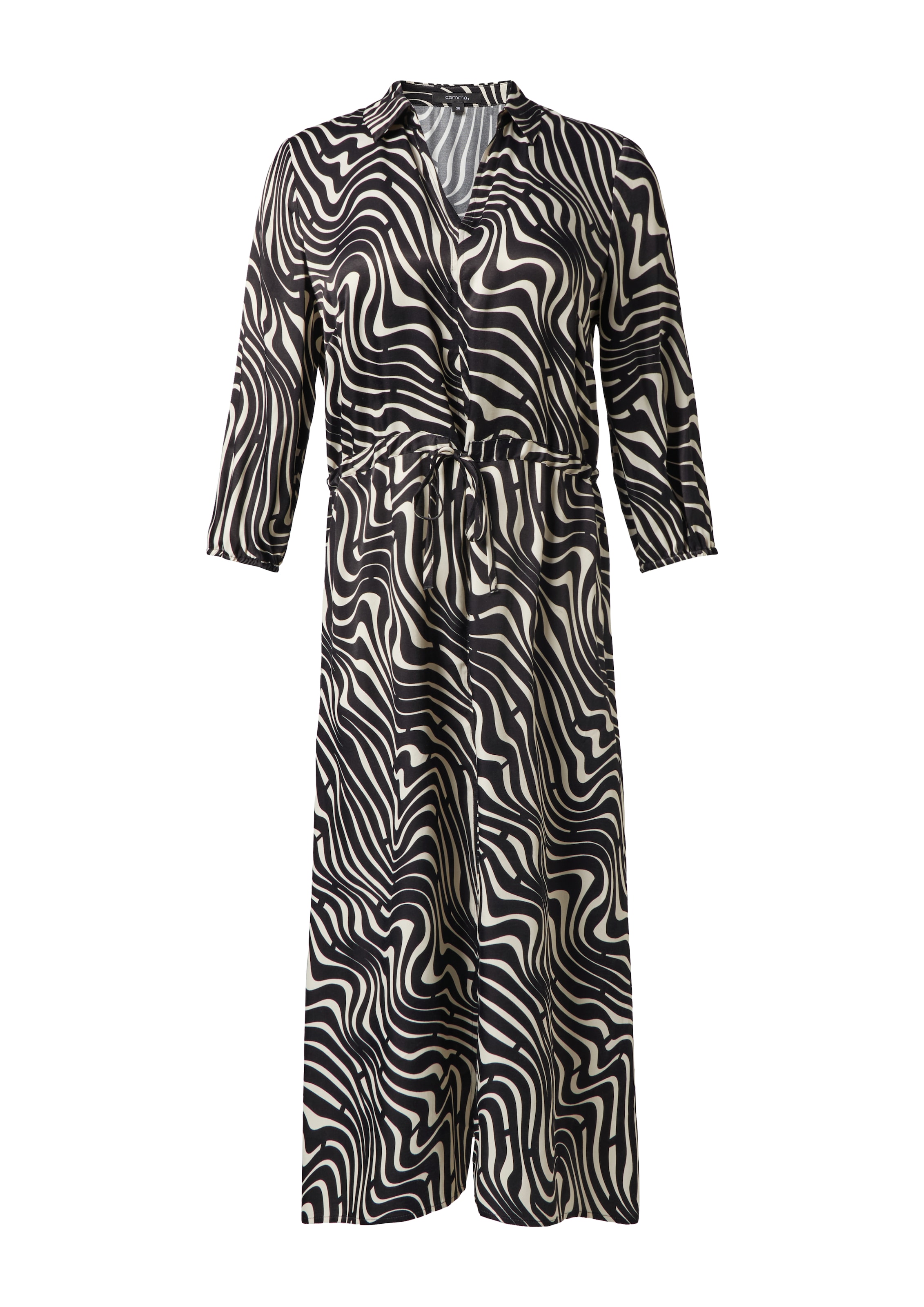 COMMA Платье-рубашка в Черный: спереди