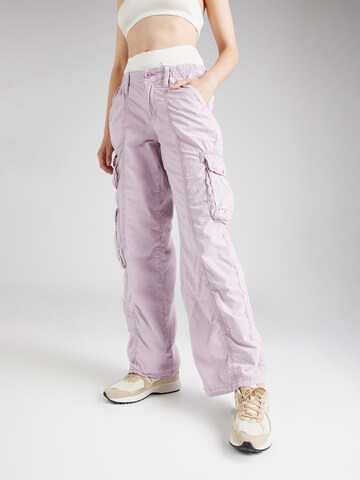 BDG Urban Outfitters Lużny krój Bojówki w kolorze fioletowy: przód