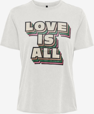 T-shirt 'ONLLUCKY' ONLY en blanc : devant