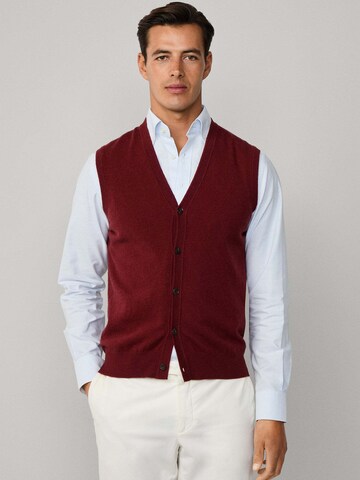 Hackett London Gebreid vest in Rood: voorkant