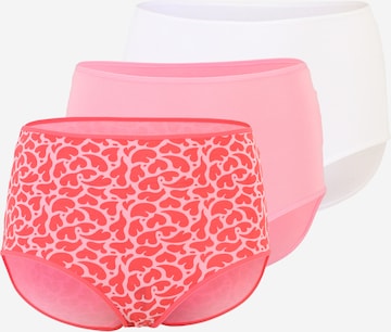 rožinė Ulla Popken Kelnaitės paaukštintu liemeniu: priekis