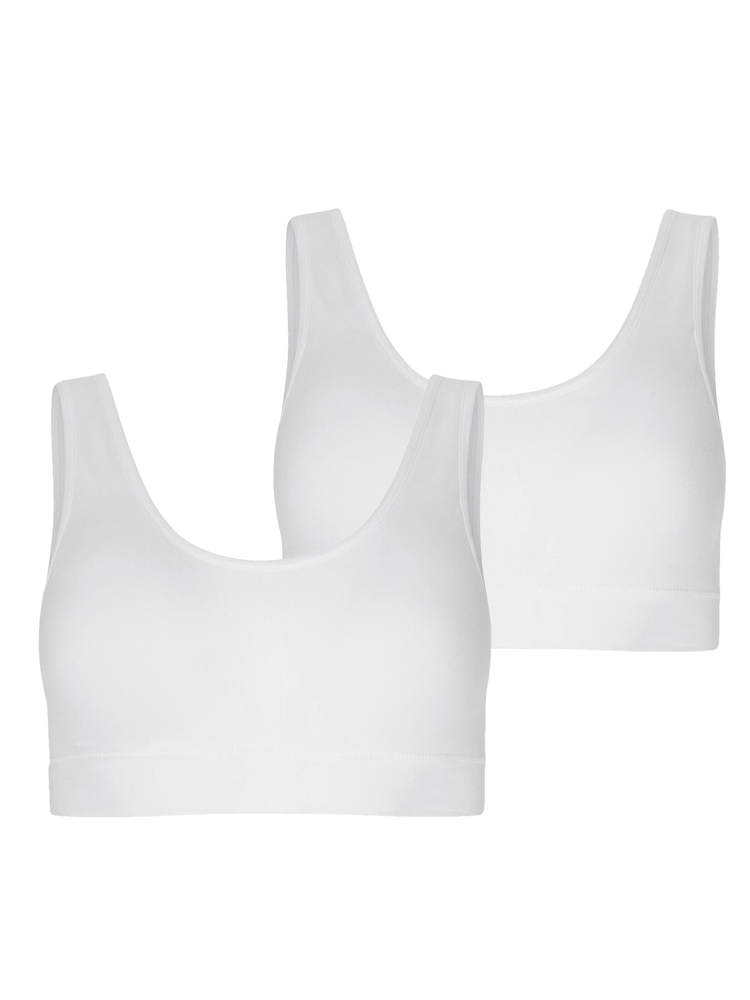 JOCKEY Sports Bra 'Seamfree™ Stretch Tank Strap Bralette - 2 Pack' in XXL in White, Item view